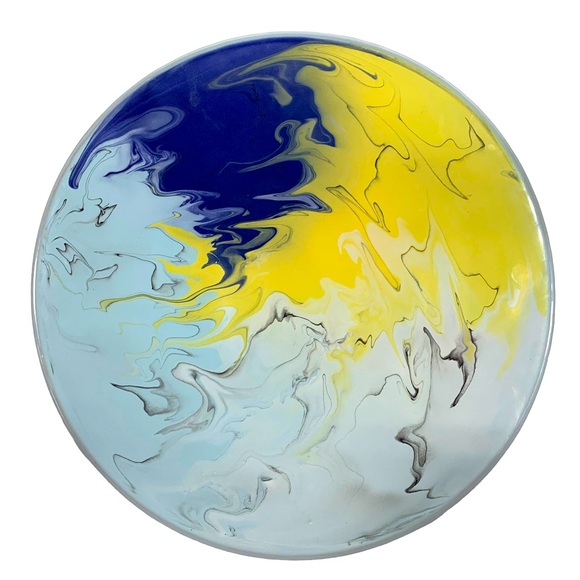 Decorative Plate Abstract Paint Art Decoration for Home Decor